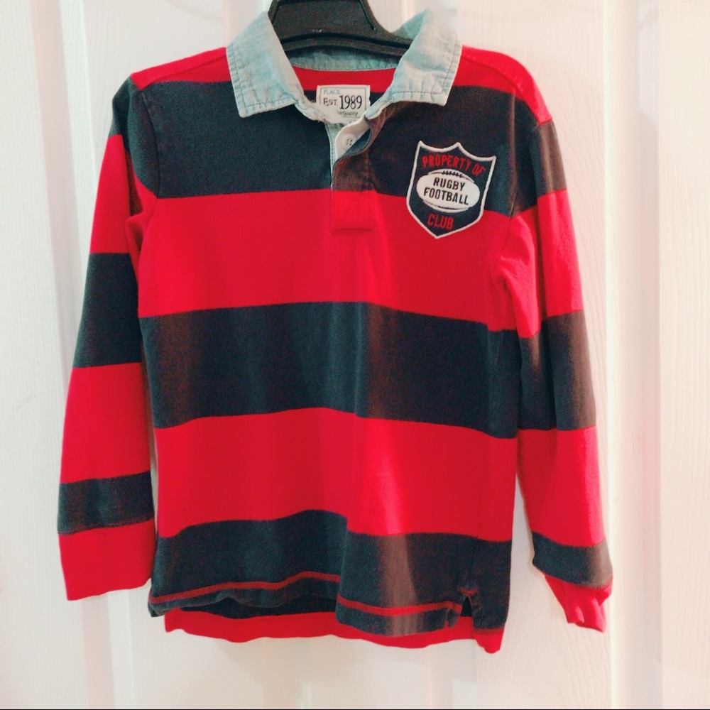 The Children’s Place Size 7/8 Striped Rugby Polo